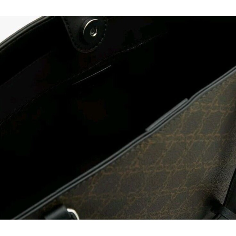 Nine West Bryn Magnetic Snap Closure Tote Bag - Brown - Picture 6 of 6